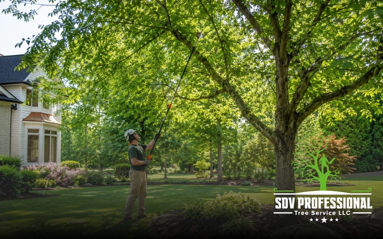 Professional tree pruning for summer in Alabama for a clean landscape