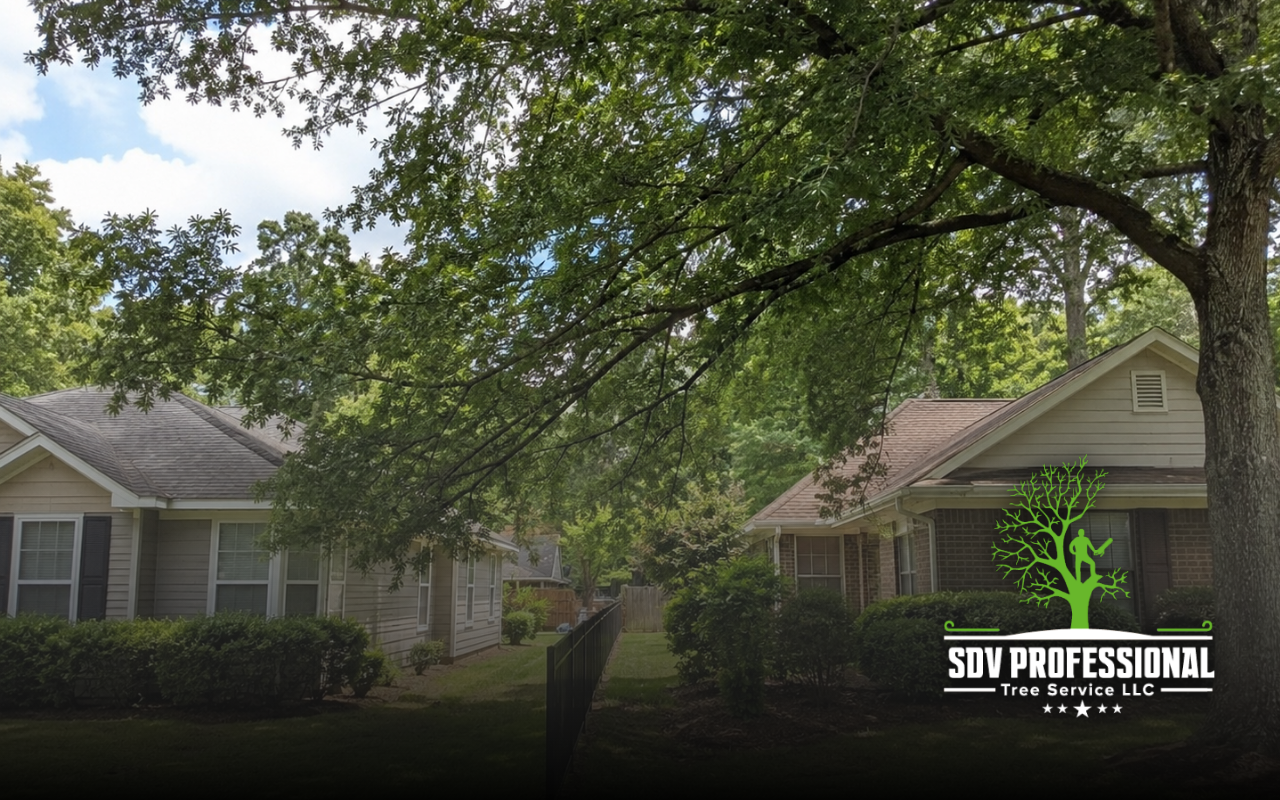 Tree limbs over property lines between two Alabama homes